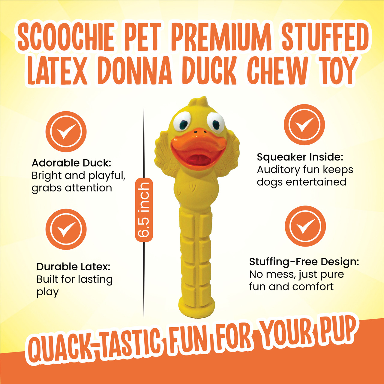 Scoochie Pet Premium Stuffed Latex Dog Chew Toys product image