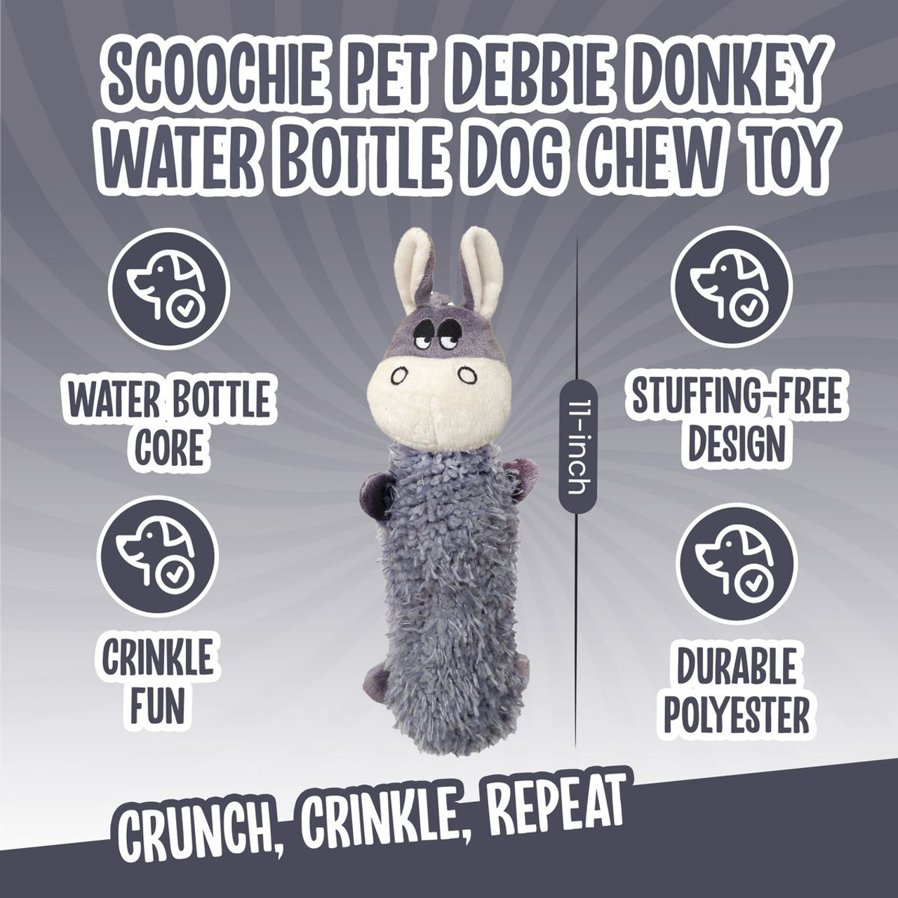 Scoochie Pet Squeaky/Crinkle Dog Chew Toys product image