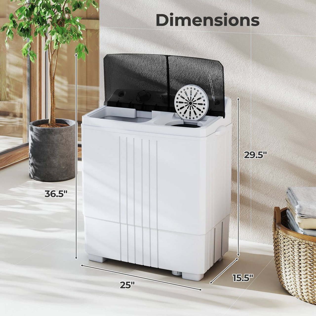 Compact Mini Portable Twin-Tub Washing Machine product image