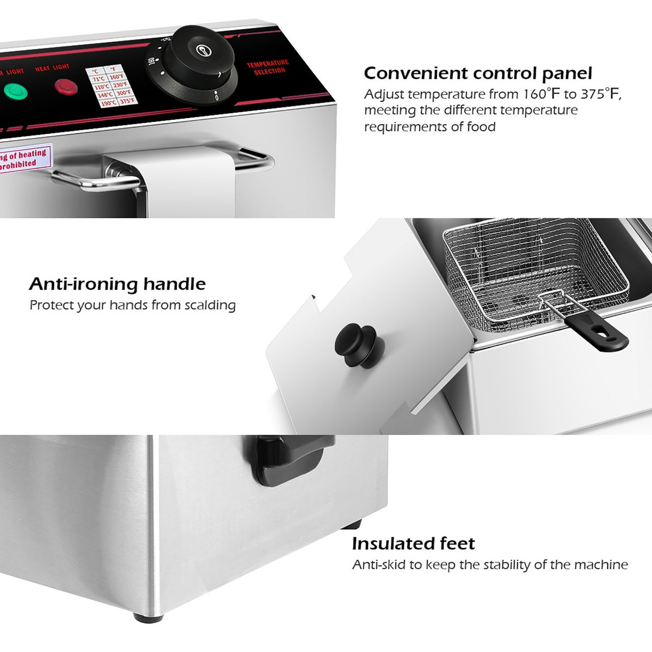 3400W Electric Dual Tank Deep Fryer product image