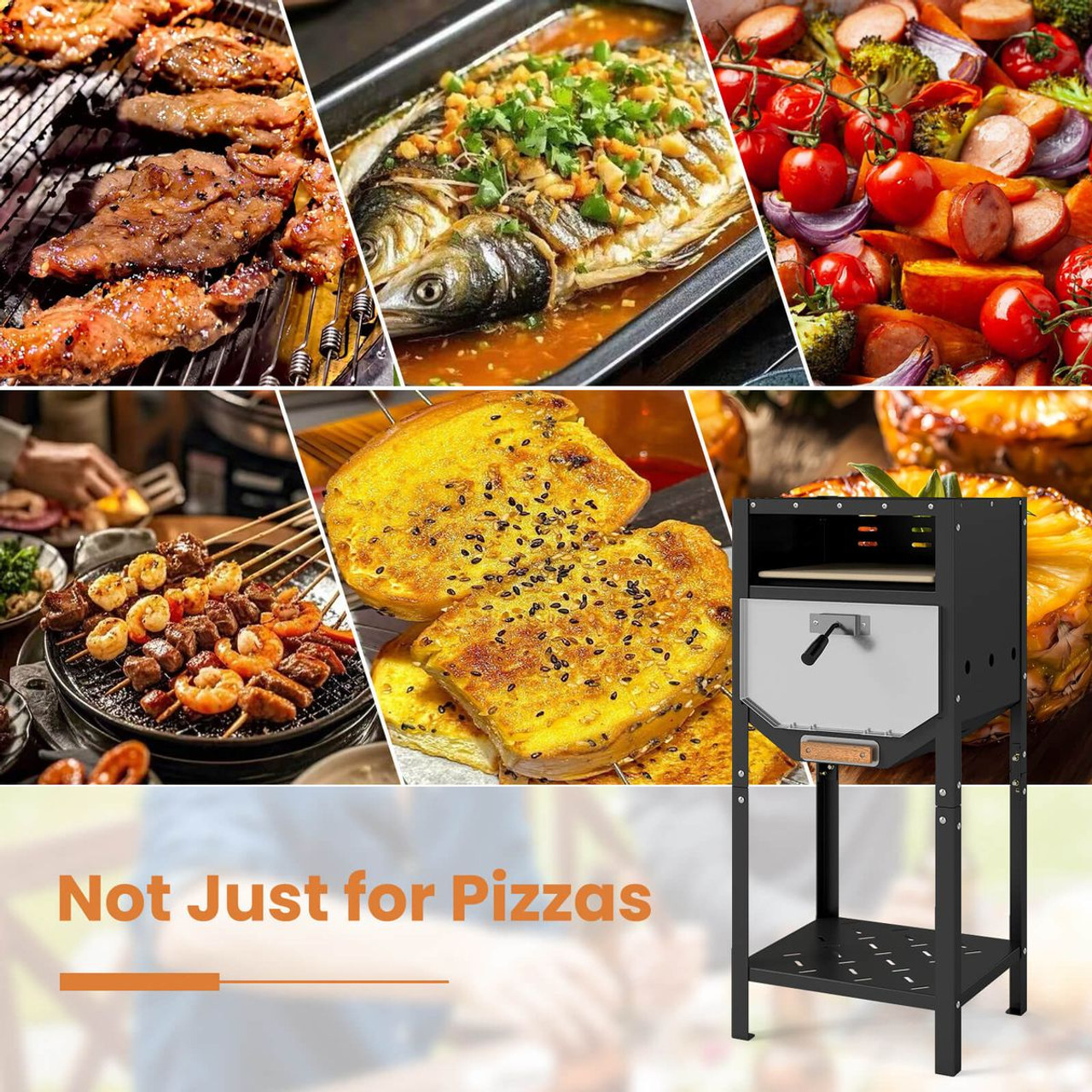 12" Outdoor Pizza Oven with Built-In Ash Tray product image