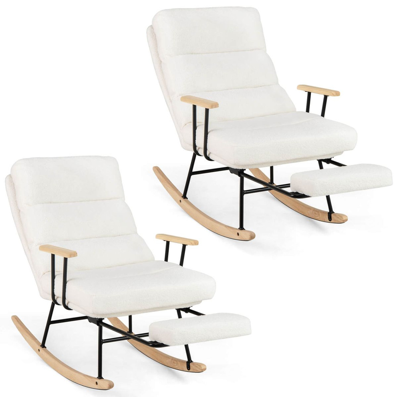 Rocking Chair with 5-Level Adjustable Backrest product image