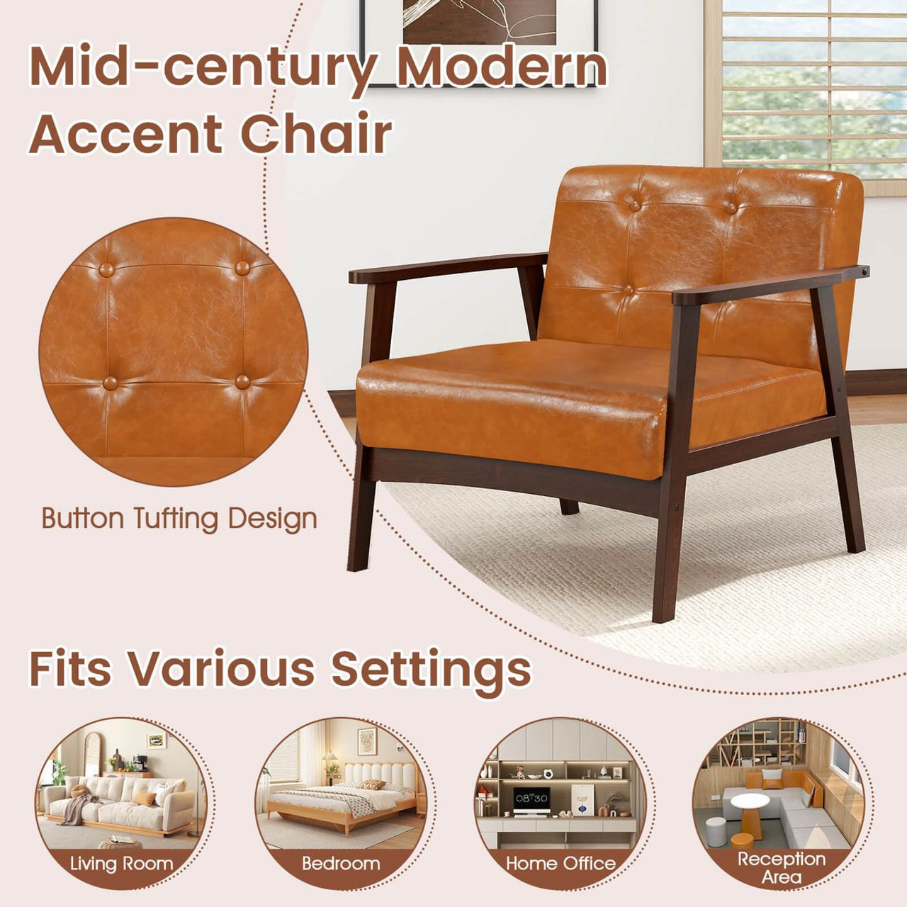 Mid-Century Modern Lounge Chair  (Set of 2) product image