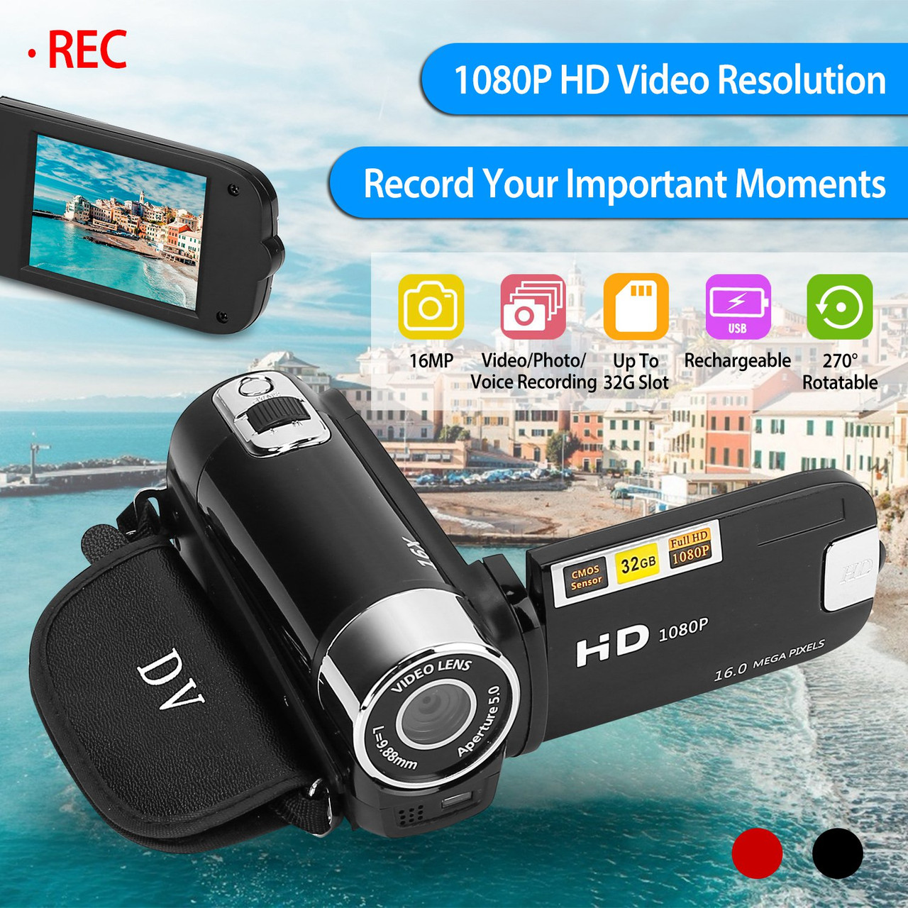 iNova™ 1080p Video Camera with 2.7" Display product image