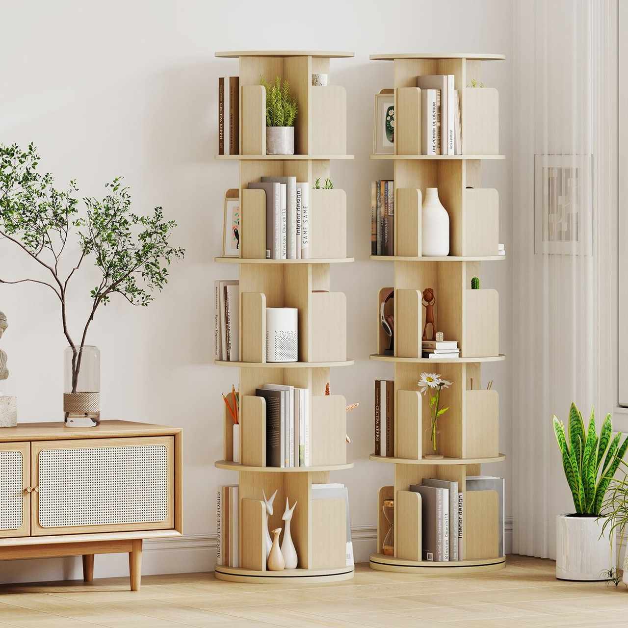 5-Tier Rotating Bookshelf with 360° Display Rack  product image 5-Tier Rotating Bookshelf with 360° Display Rack  product image