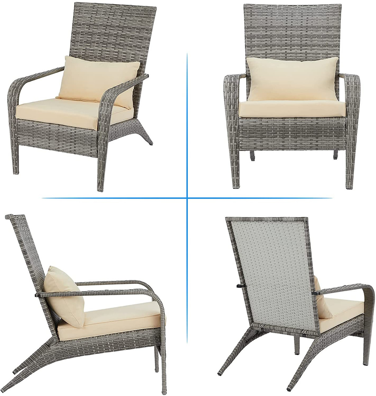 Outdoor Rattan Adirondack Chair (1- or 2-Pack) product image