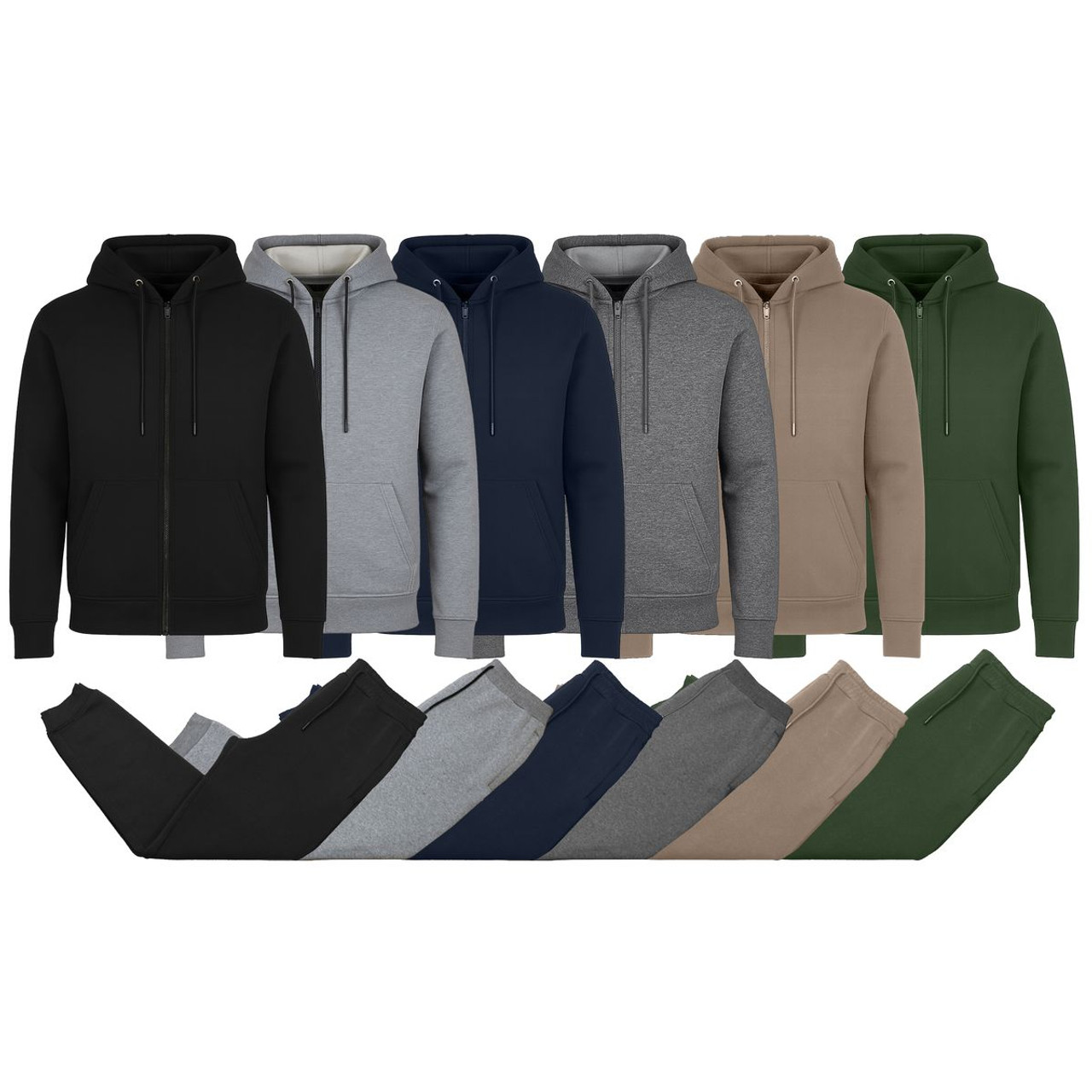 Men's Fleece-Lined Tracksuit Hoodie and Jogger Set product image