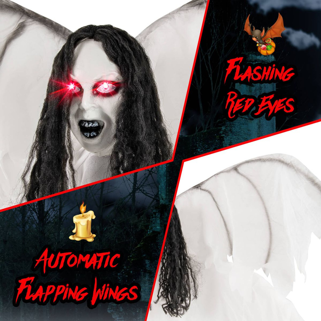 6.6-foot Animatronic Standing Angel Decoration product image