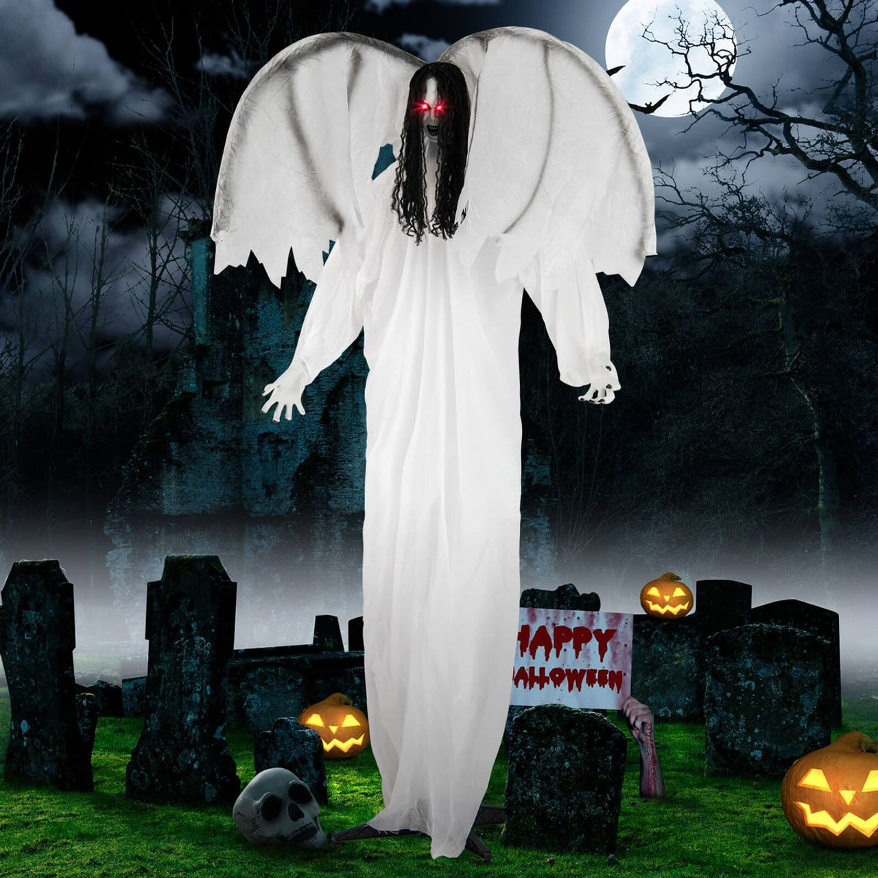 6.6-foot Animatronic Standing Angel Decoration product image