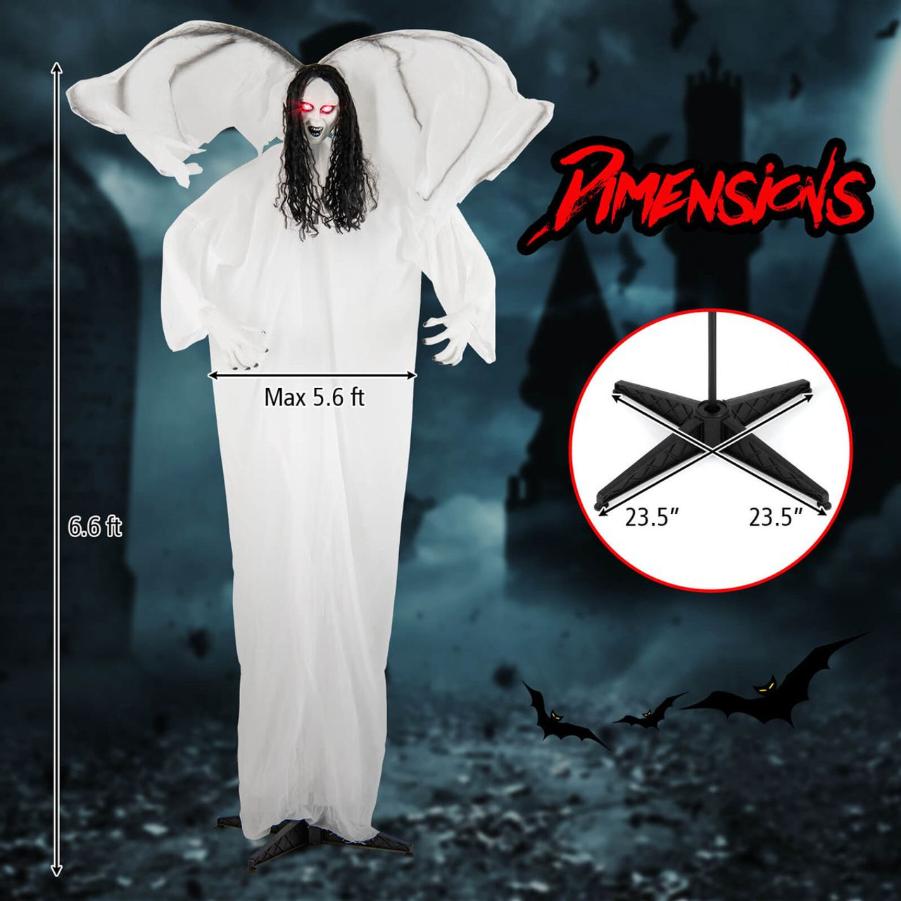 6.6-foot Animatronic Standing Angel Decoration product image