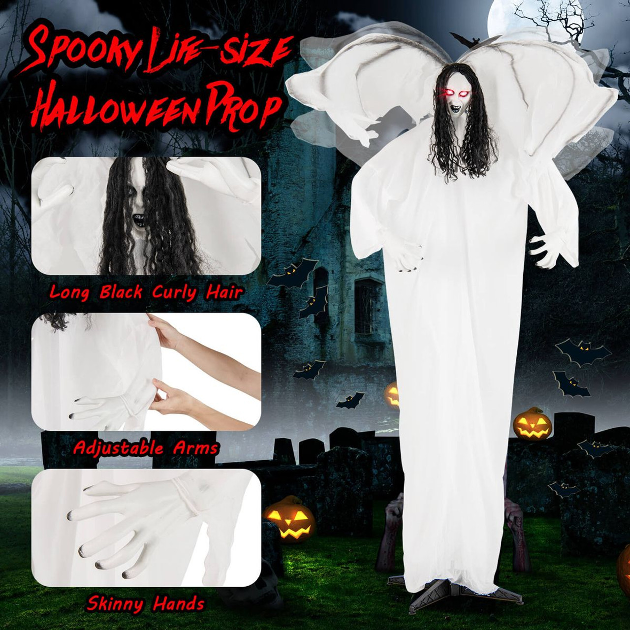 6.6-foot Animatronic Standing Angel Decoration product image