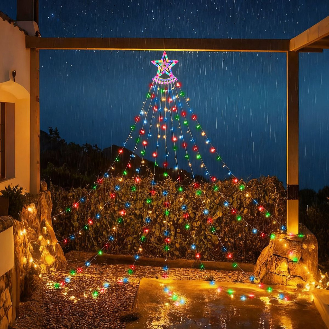 LED Star Waterfall Tree String Light product image