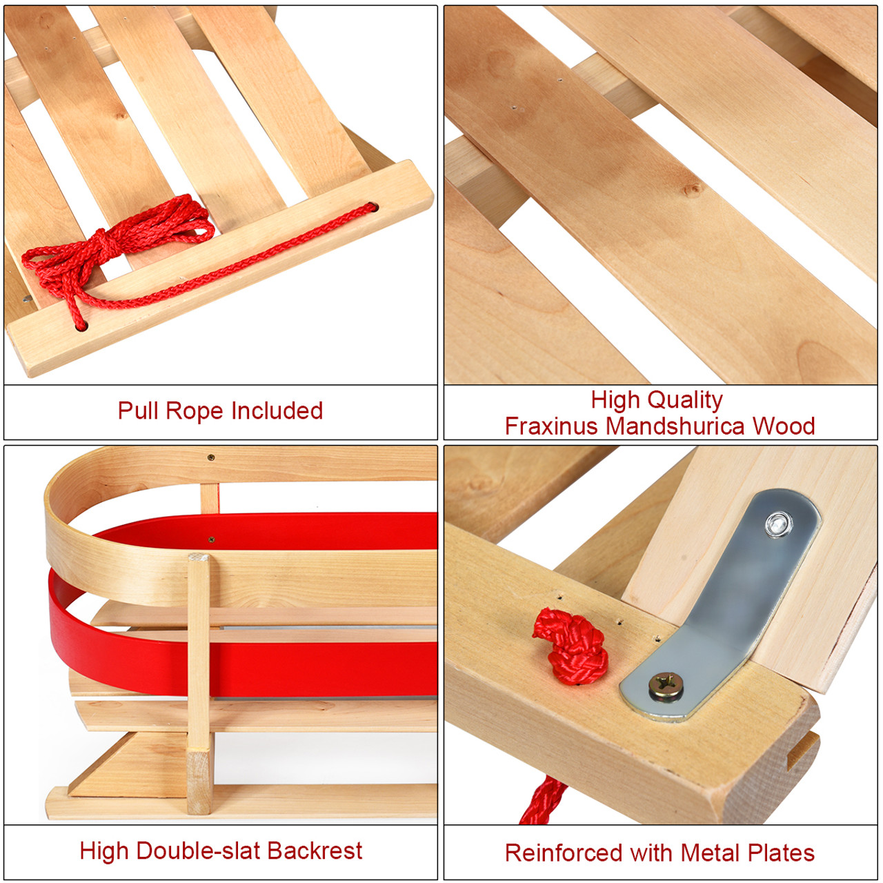 Children's Wooden Sled with Seat product image