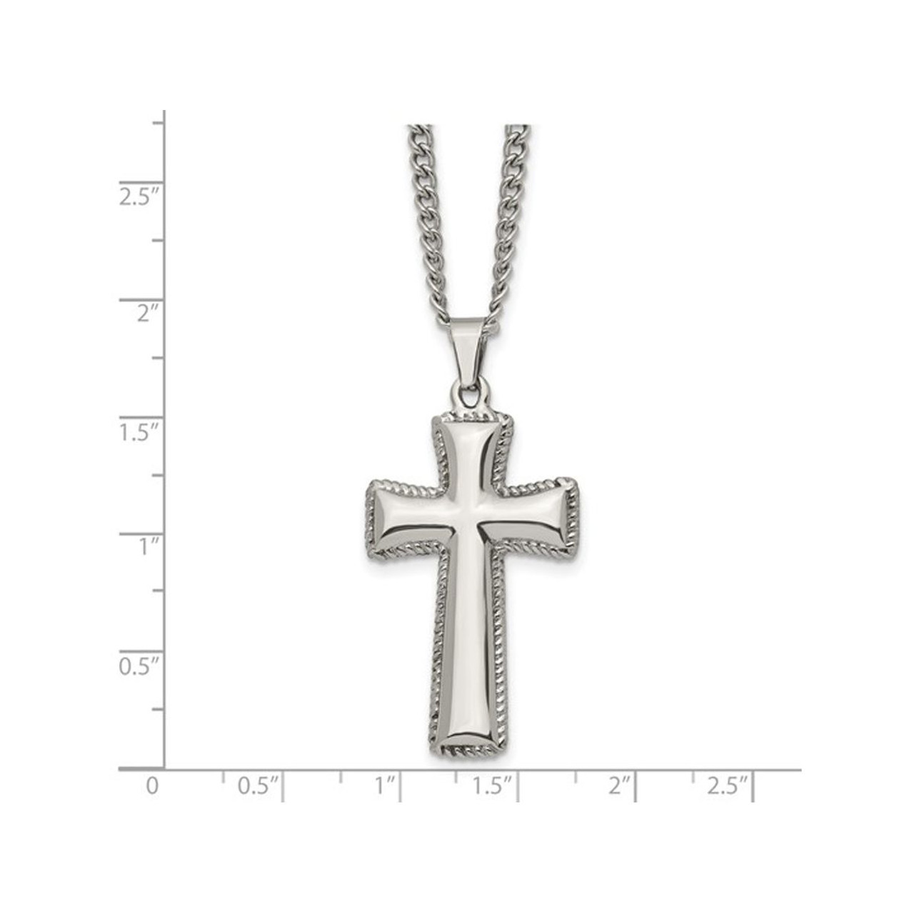 Stainless Steel Cross Pendant Necklace with Chain product image Stainless Steel Cross Pendant Necklace with Chain product image