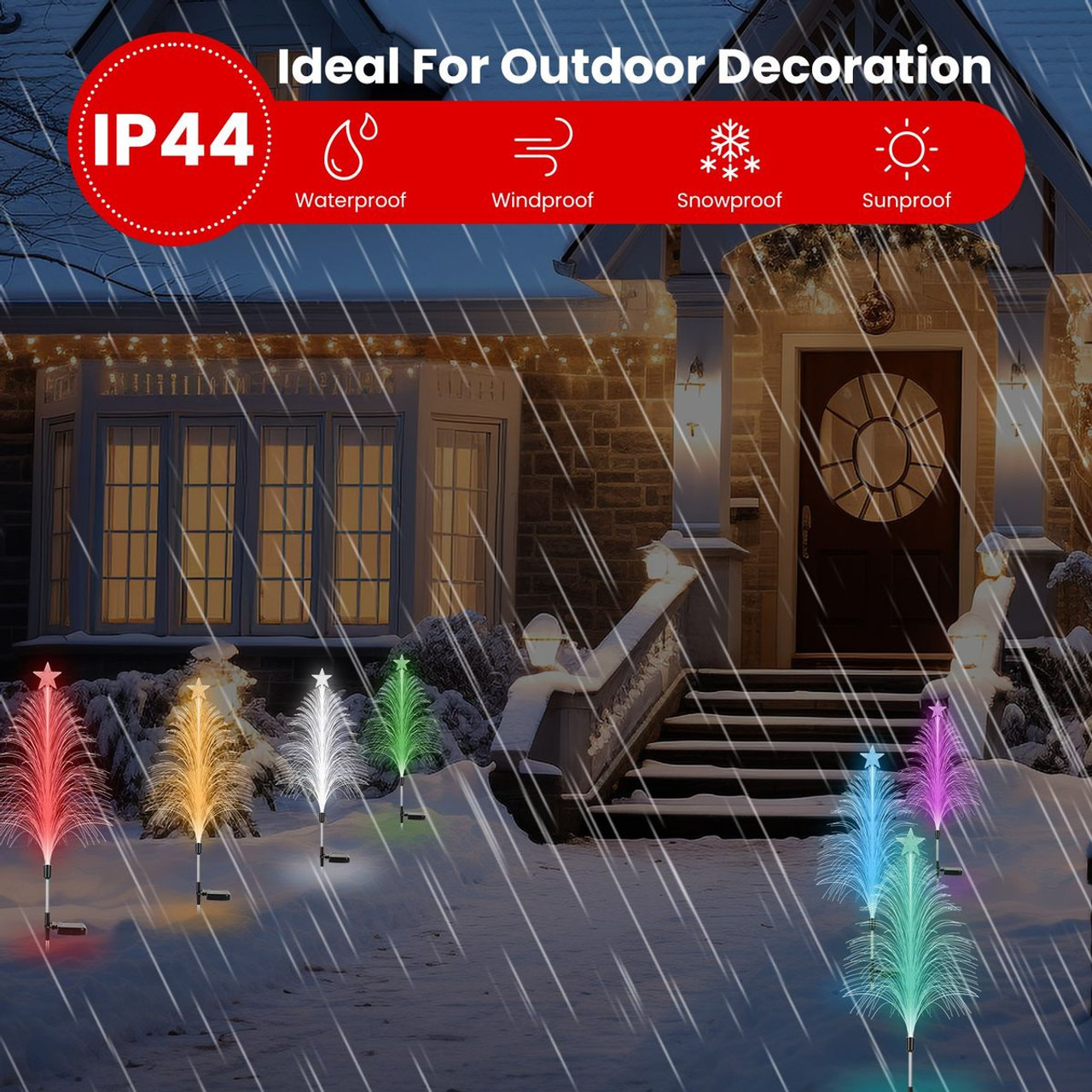 Solar Christmas Tree Lights (4-Pack) product image