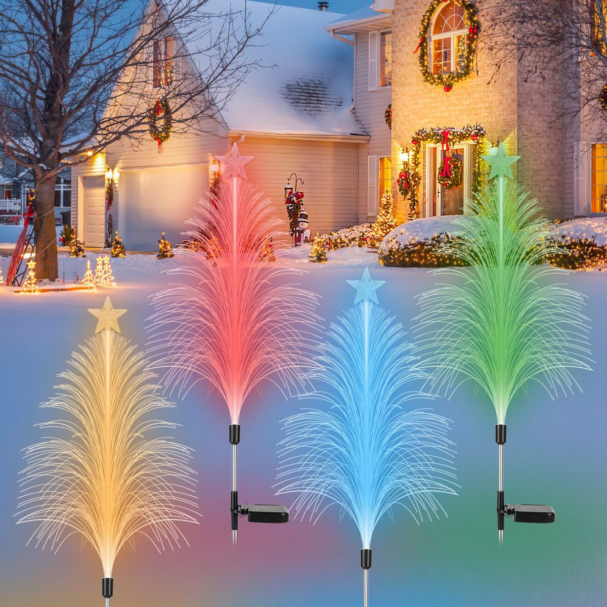 Solar Christmas Tree Lights (4-Pack) product image