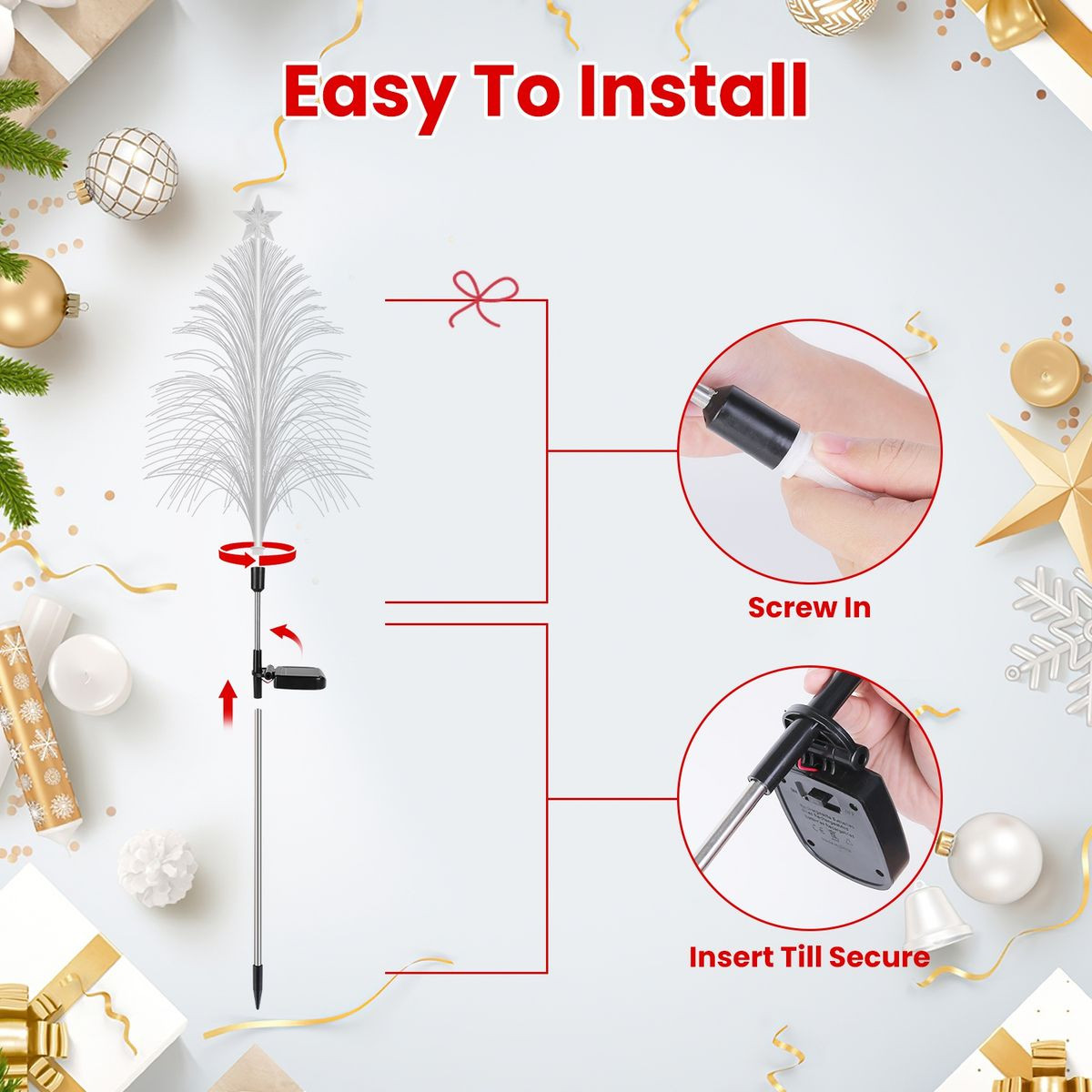 Solar Christmas Tree Lights (4-Pack) product image