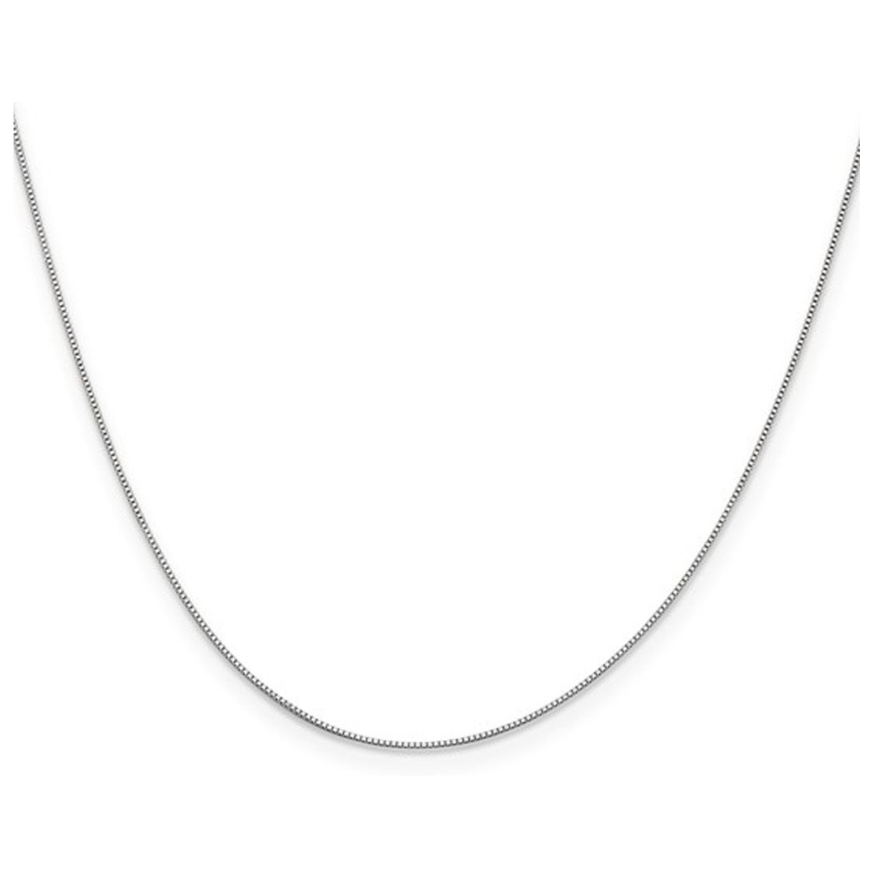 18" 14K White Gold Box Chain Necklace product image 18" 14K White Gold Box Chain Necklace product image