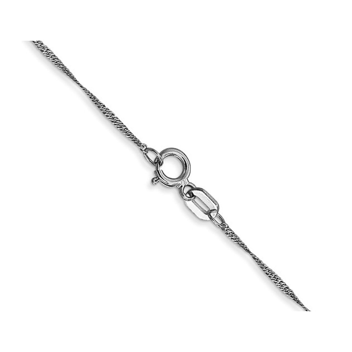 20" 14K White Gold Singapore Chain Necklace product image