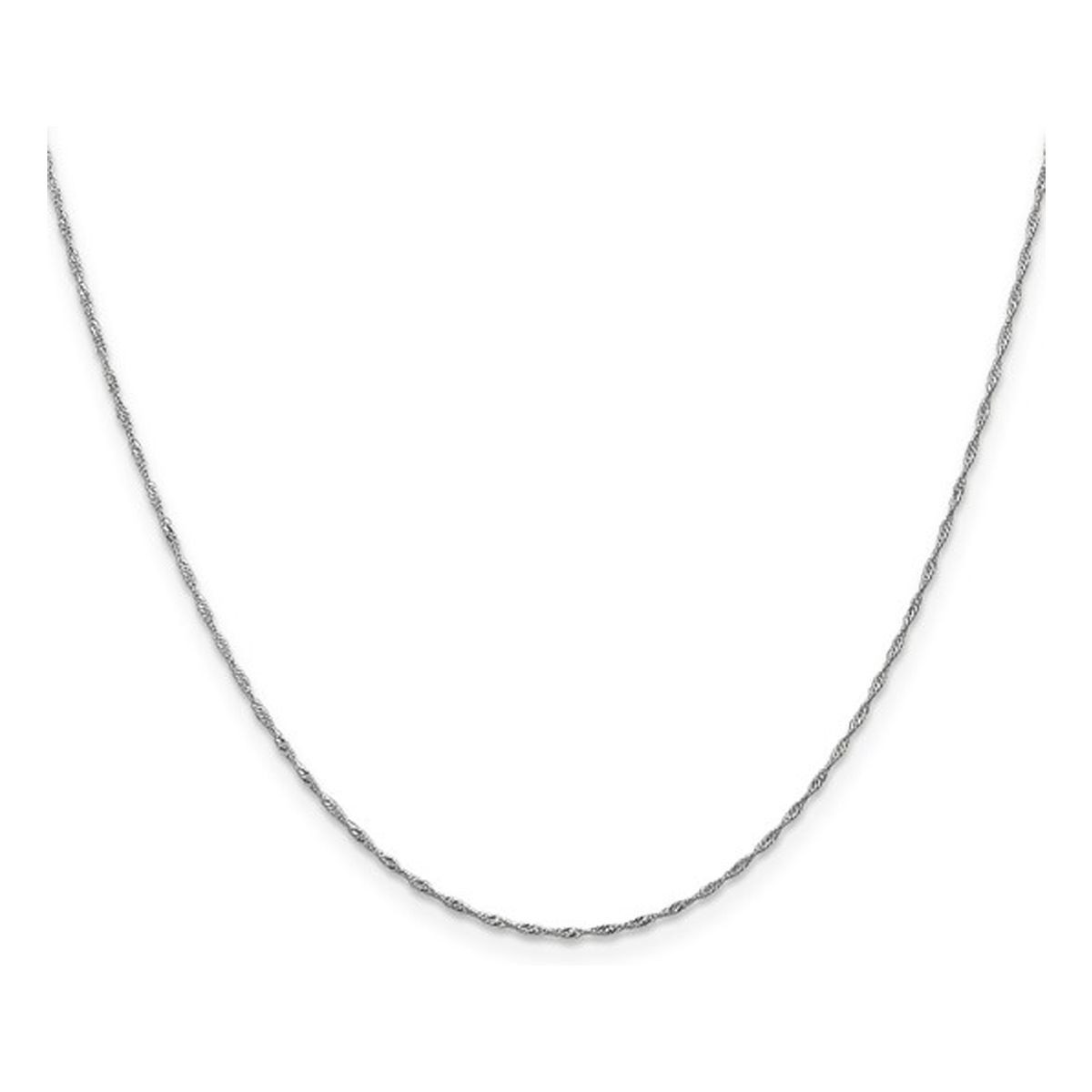20" 14K White Gold Singapore Chain Necklace product image