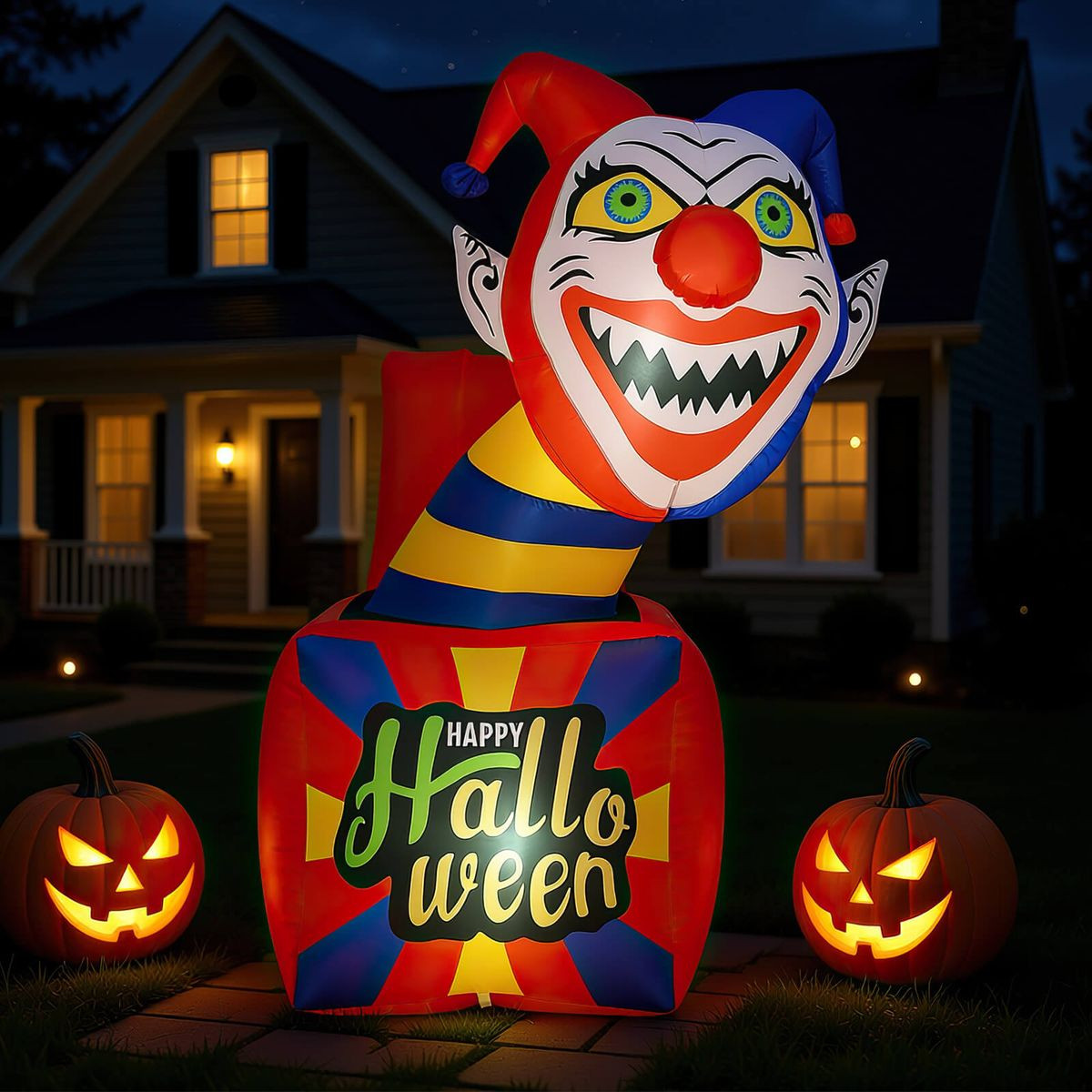 5-foot Inflatable Jack-in-the-Box Clown product image