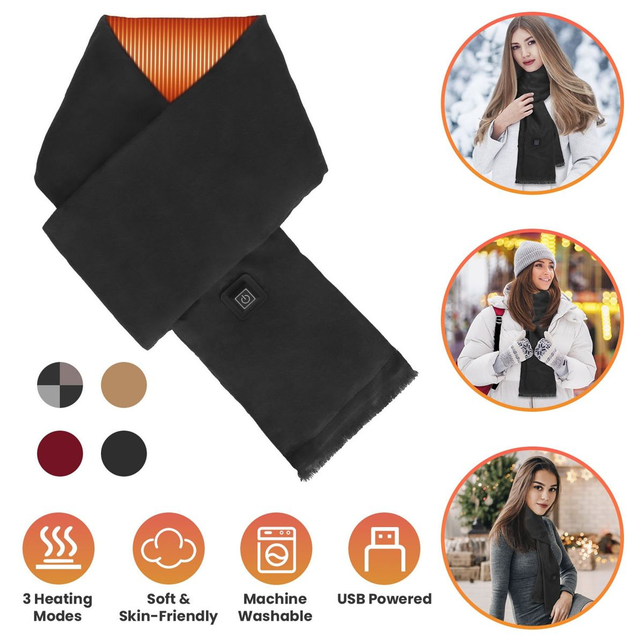 Heated USB Winter Scarf (Requires Power Bank) product image