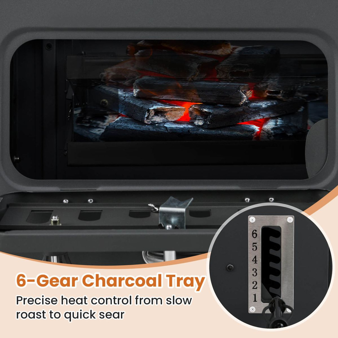 24-Inch Outdoor Barrel Charcoal Grill with 2 Folding Side Tables product image 24-Inch Outdoor Barrel Charcoal Grill with 2 Folding Side Tables product image