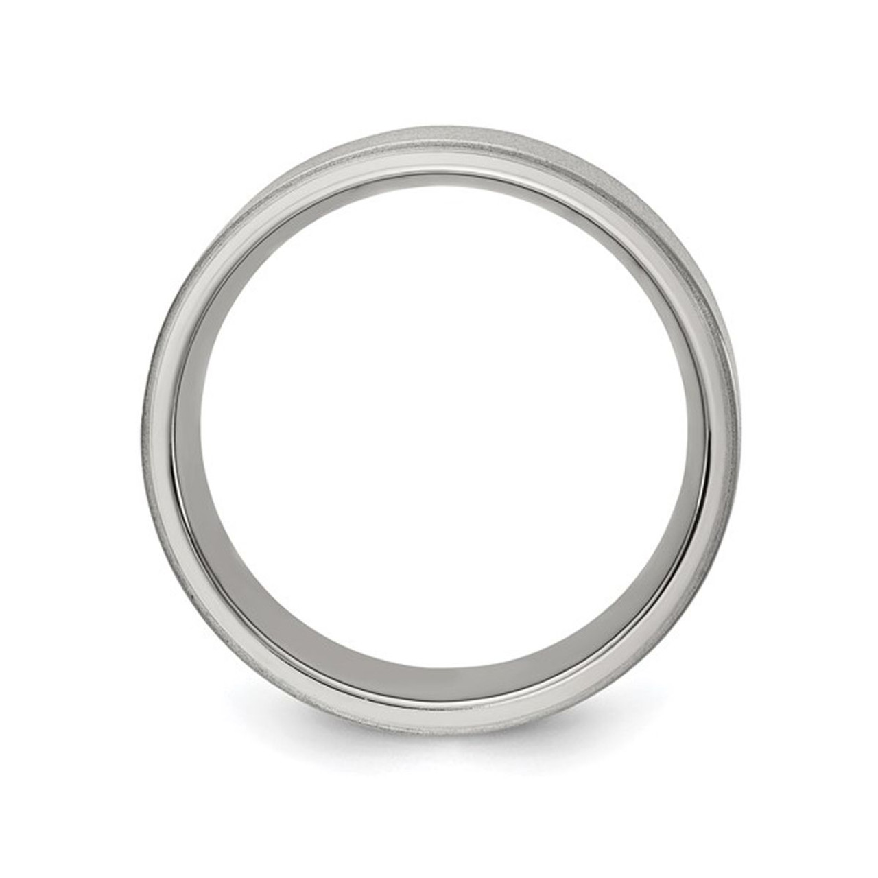 Brushed Titanium Cross Band Ring with Accent Diamonds product image Brushed Titanium Cross Band Ring with Accent Diamonds product image