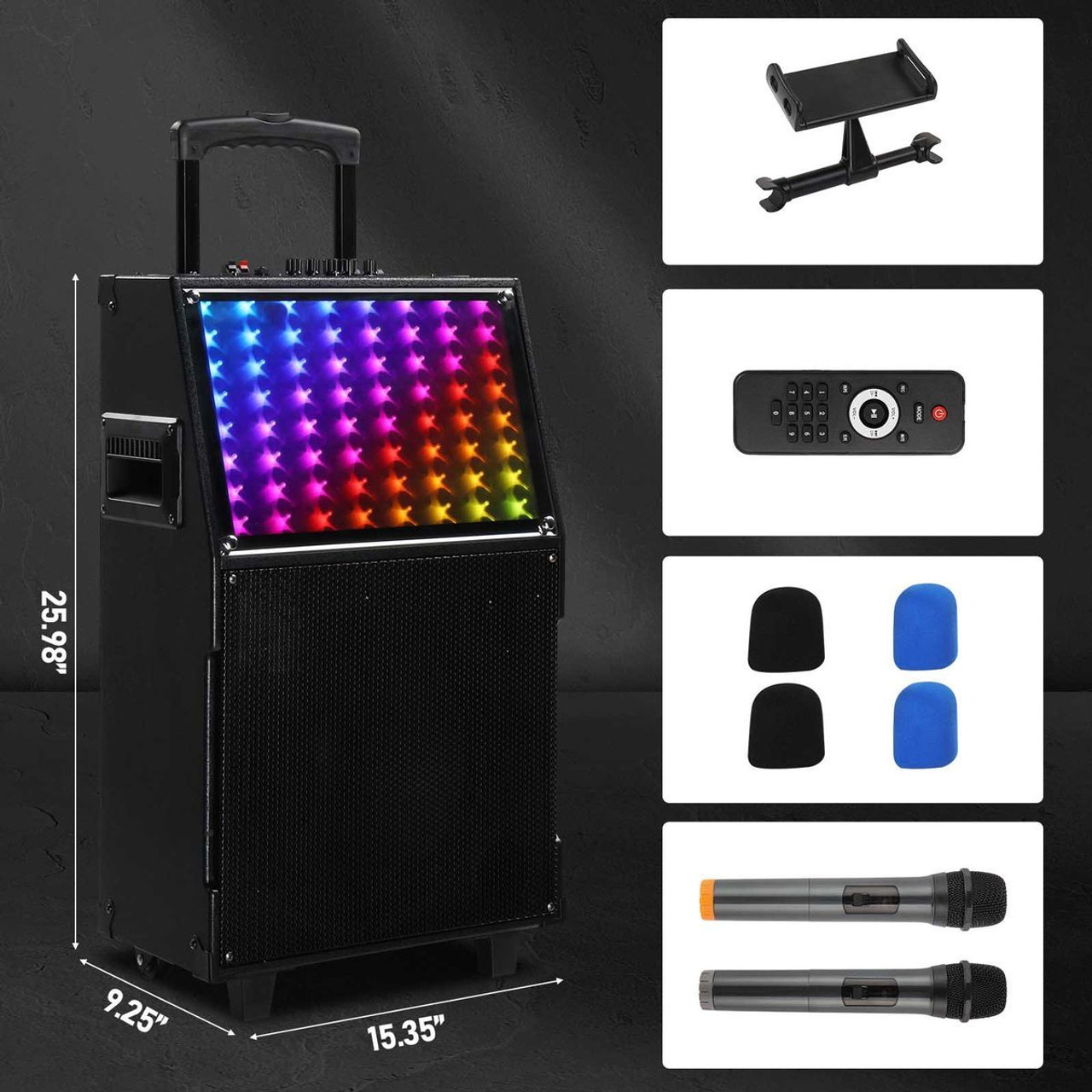 12" Karaoke Machine with 2 Wireless Microphones product image 12" Karaoke Machine with 2 Wireless Microphones product image