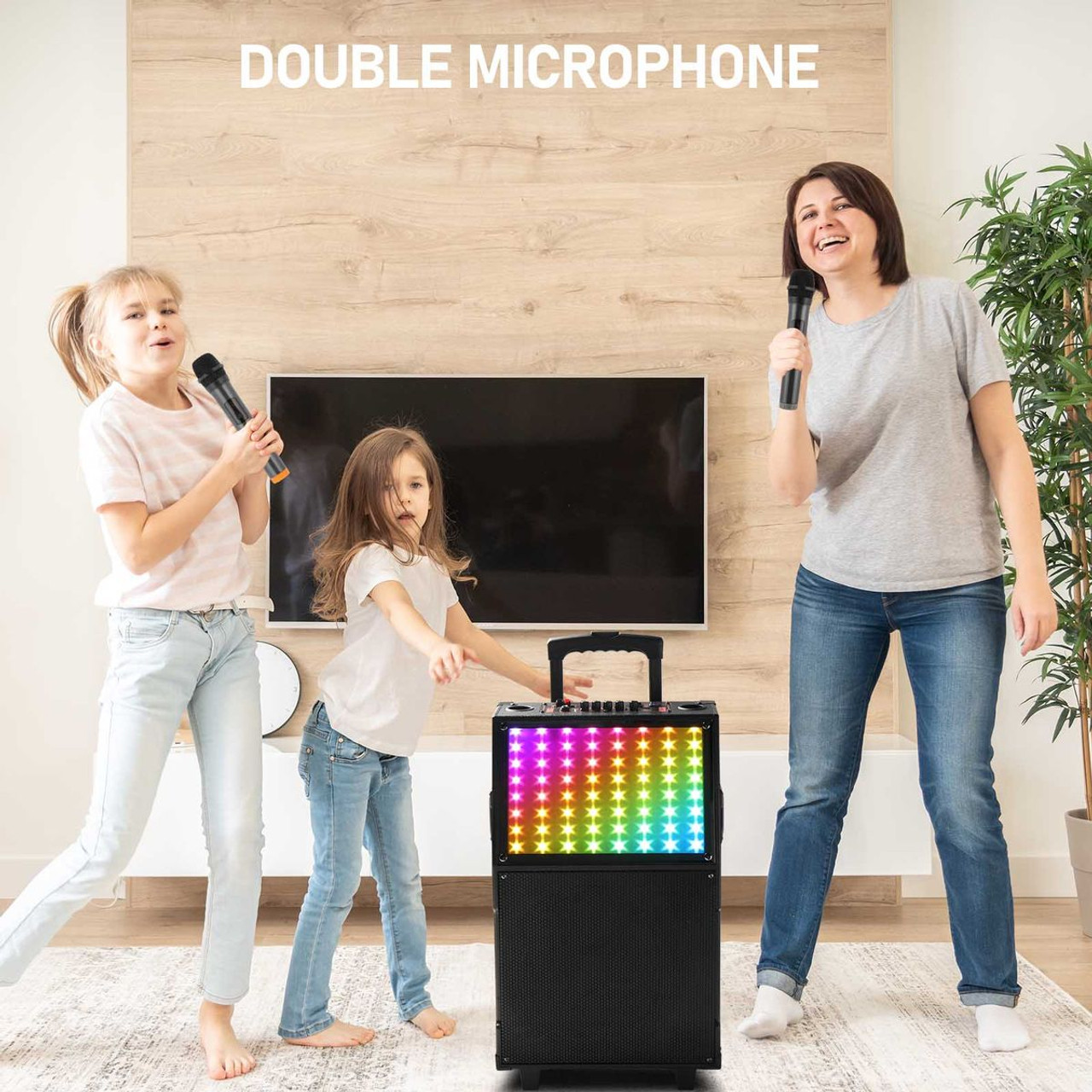 12" Karaoke Machine with 2 Wireless Microphones product image 12" Karaoke Machine with 2 Wireless Microphones product image