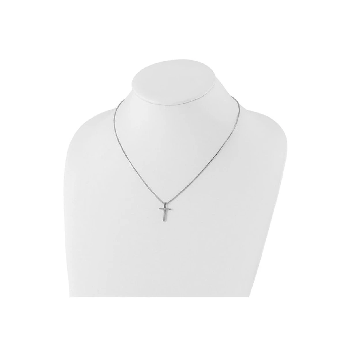 Sterling Silver Cross Pendant Necklace With Diamond Accents  product image