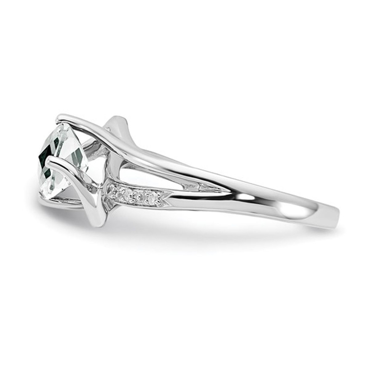 1.05 Carat (ctw) Cushion-Cut White Topaz Ring product image 1.05 Carat (ctw) Cushion-Cut White Topaz Ring product image
