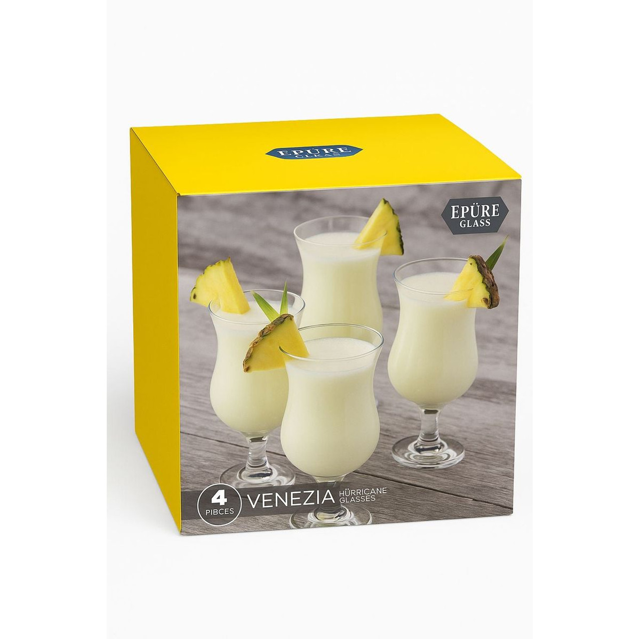 Epure Glass Venezia Pina Colada Hurricane Glasses (Set of 4) product image Epure Glass Venezia Pina Colada Hurricane Glasses (Set of 4) product image