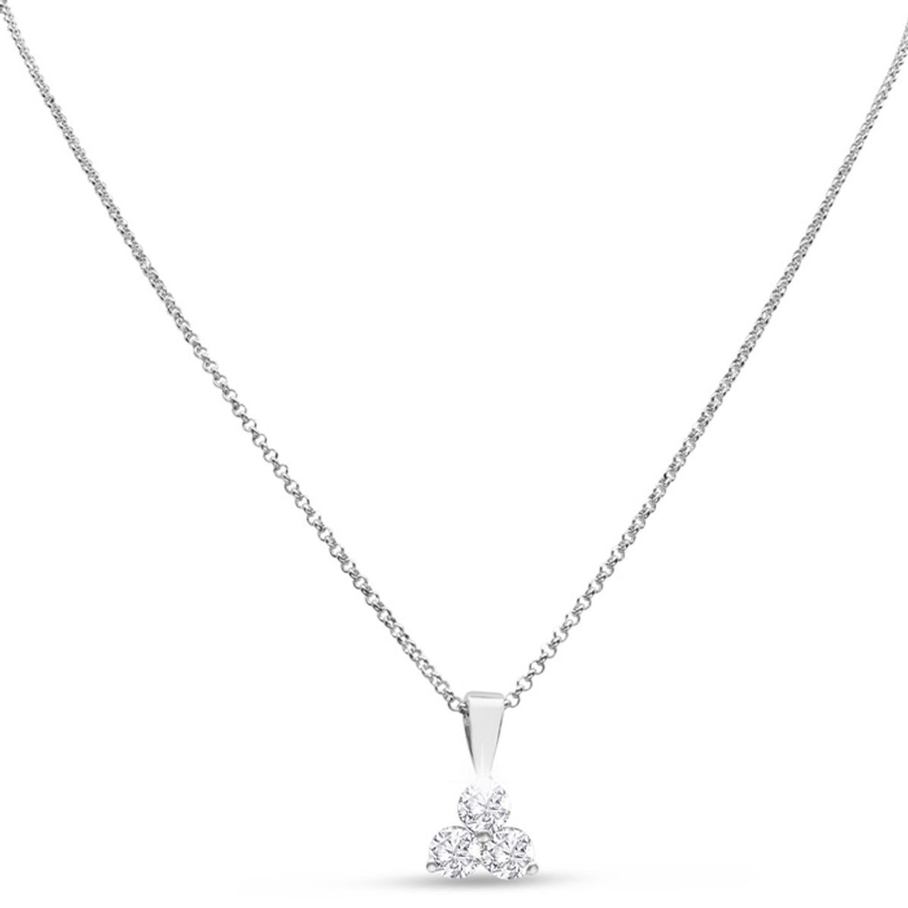 1 Carat Real Diamond Triangle Necklace product image