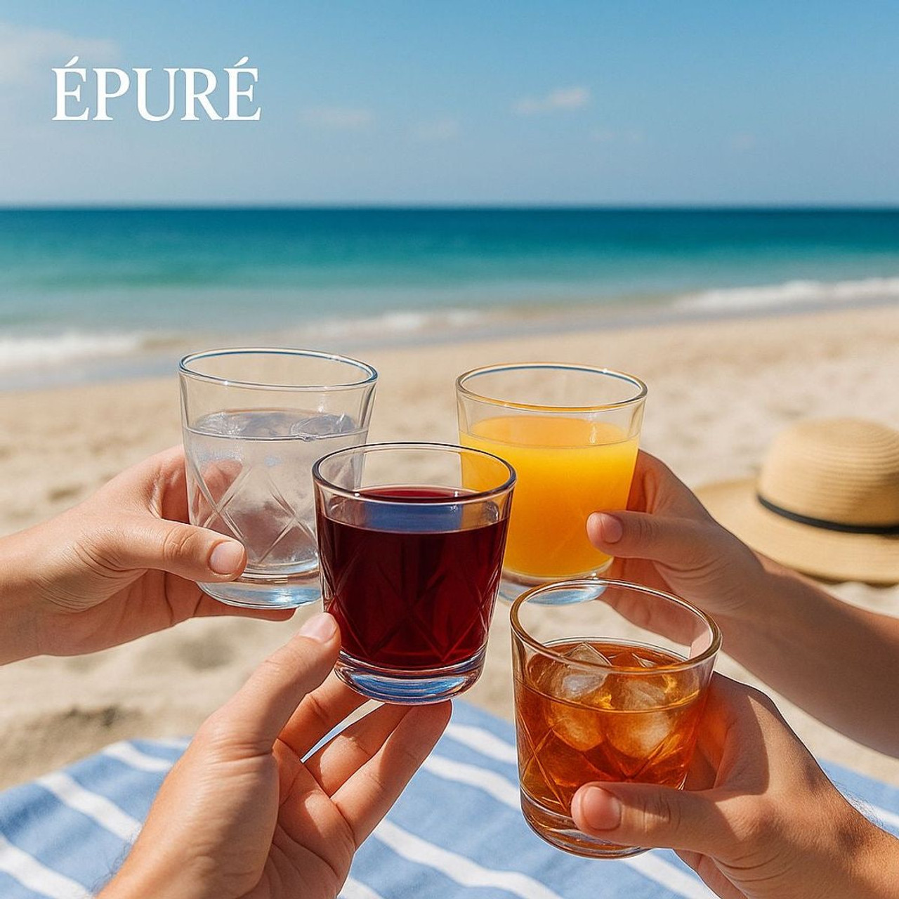 EPURE Elisse Luxe 13 oz Faceted Glass Cups (Set of 4) product image EPURE Elisse Luxe 13 oz Faceted Glass Cups (Set of 4) product image