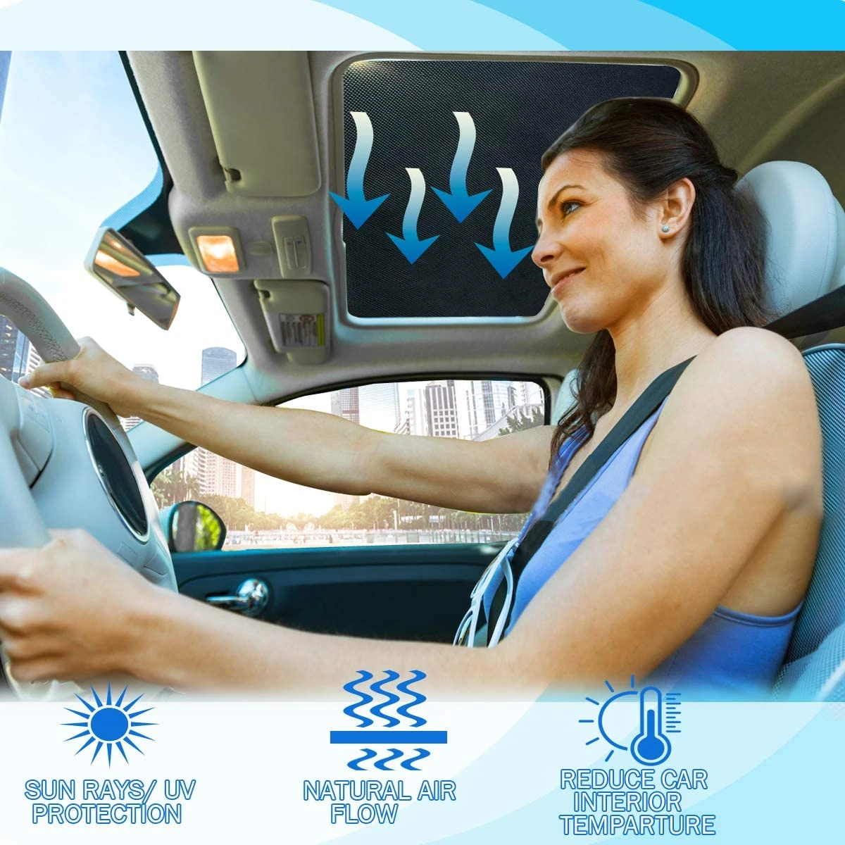 Zone Tech® Mesh Sun Roof Shade/bug Guard product image