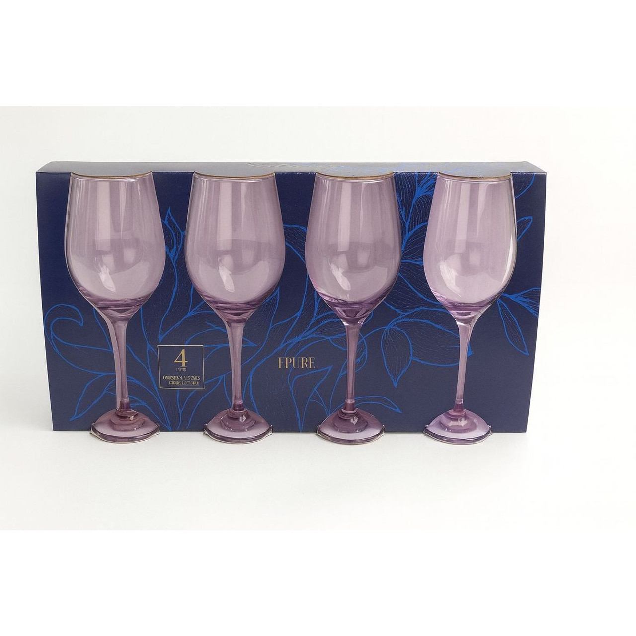 Epure Glassware Purple Spray 16.5oz Wine Glasses (Set of 4) product image Epure Glassware Purple Spray 16.5oz Wine Glasses (Set of 4) product image