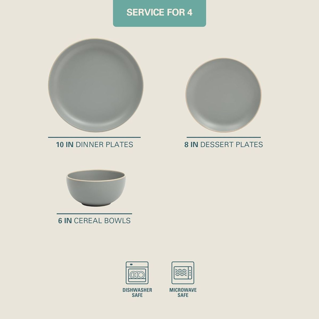 Dinnerware Set Service for 4 (12-Pieces) product image Dinnerware Set Service for 4 (12-Pieces) product image