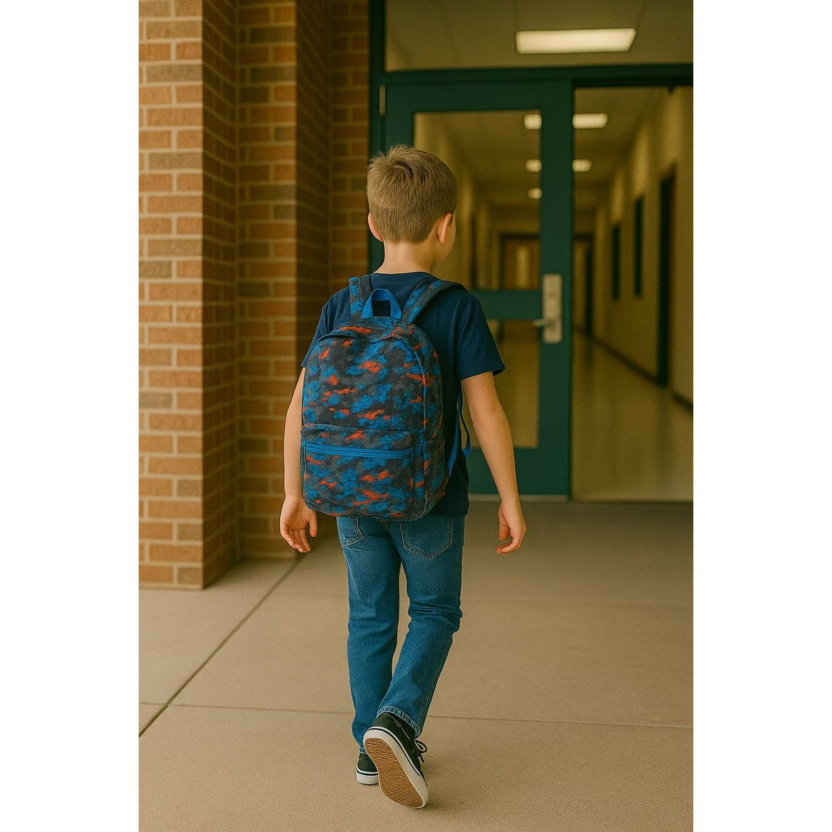 Stealth Strike 16” Blue Red Camo Backpack product image