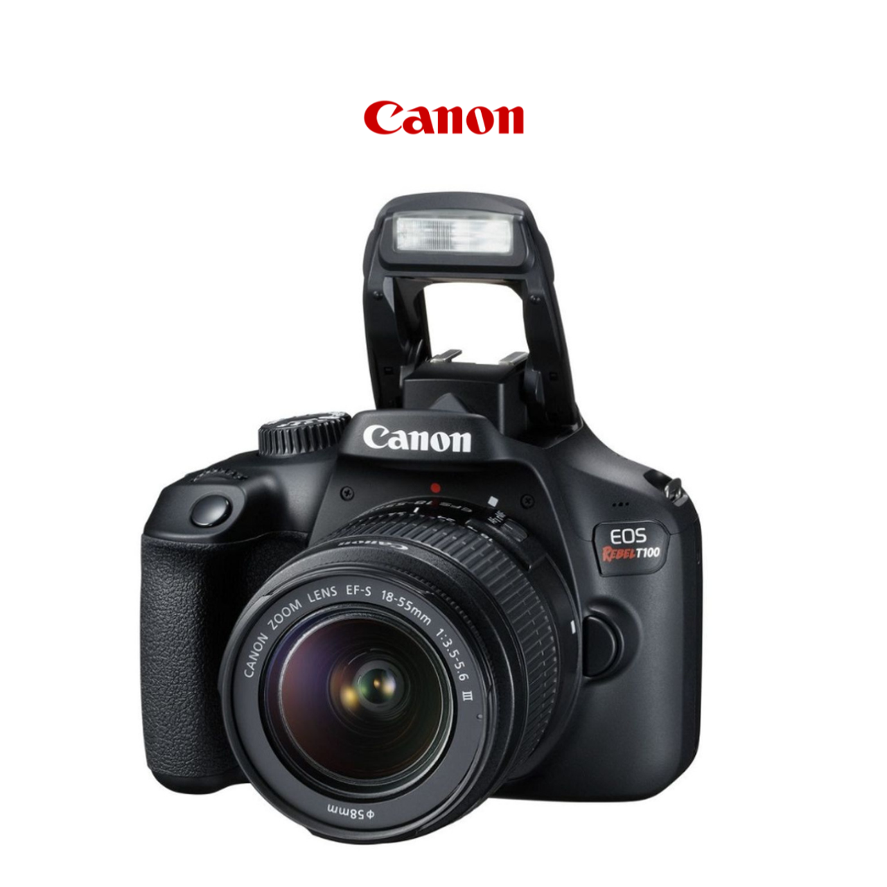 Canon EOS Rebel T100 DSLR Camera (EF-S 18-55mm f/3.5-5.6 DC III Lens) product image Canon EOS Rebel T100 DSLR Camera (EF-S 18-55mm f/3.5-5.6 DC III Lens) product image