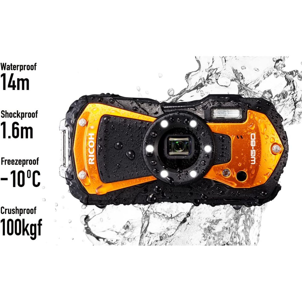 Ricoh WG-80 Waterproof Digital Camera product image Ricoh WG-80 Waterproof Digital Camera product image
