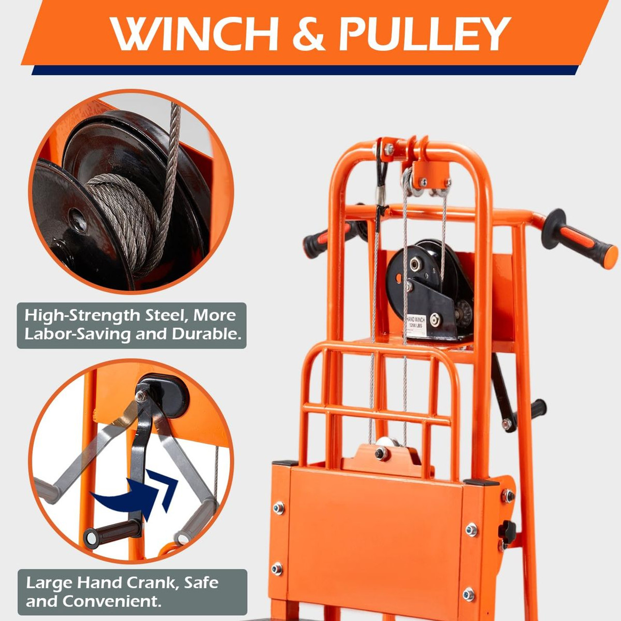 Material Lift Winch Stacker Truck Dolly product image Material Lift Winch Stacker Truck Dolly product image