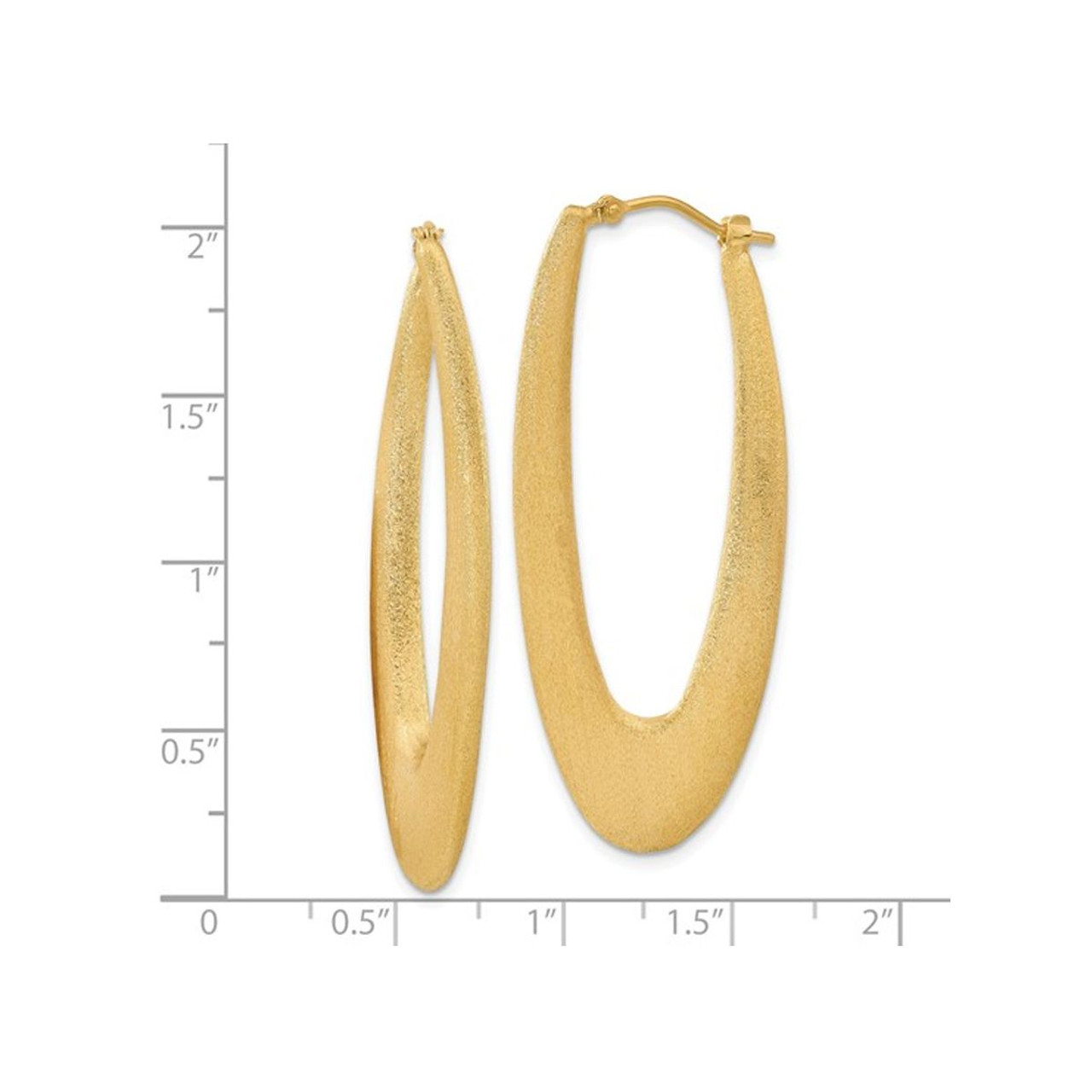 Gold-Plated Over Sterling Silver Oval Hoop Earrings product image Gold-Plated Over Sterling Silver Oval Hoop Earrings product image