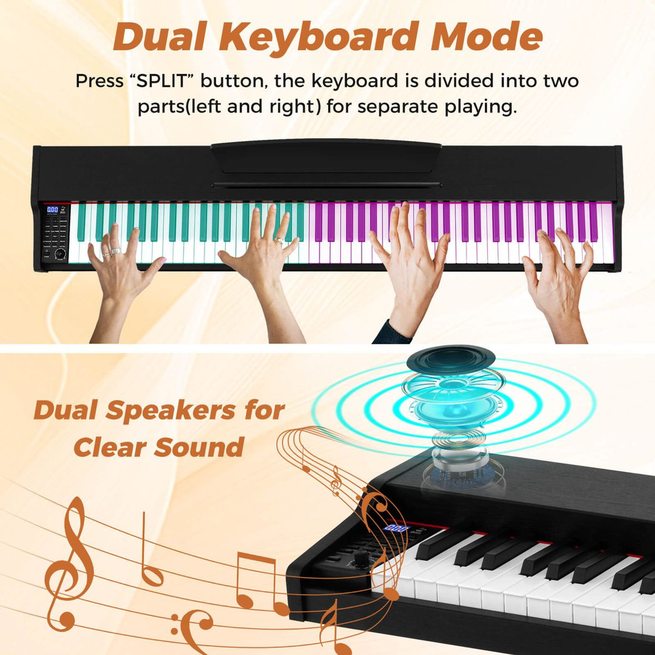 88-Key Keyboard Piano Set with Adjustable Stand product image