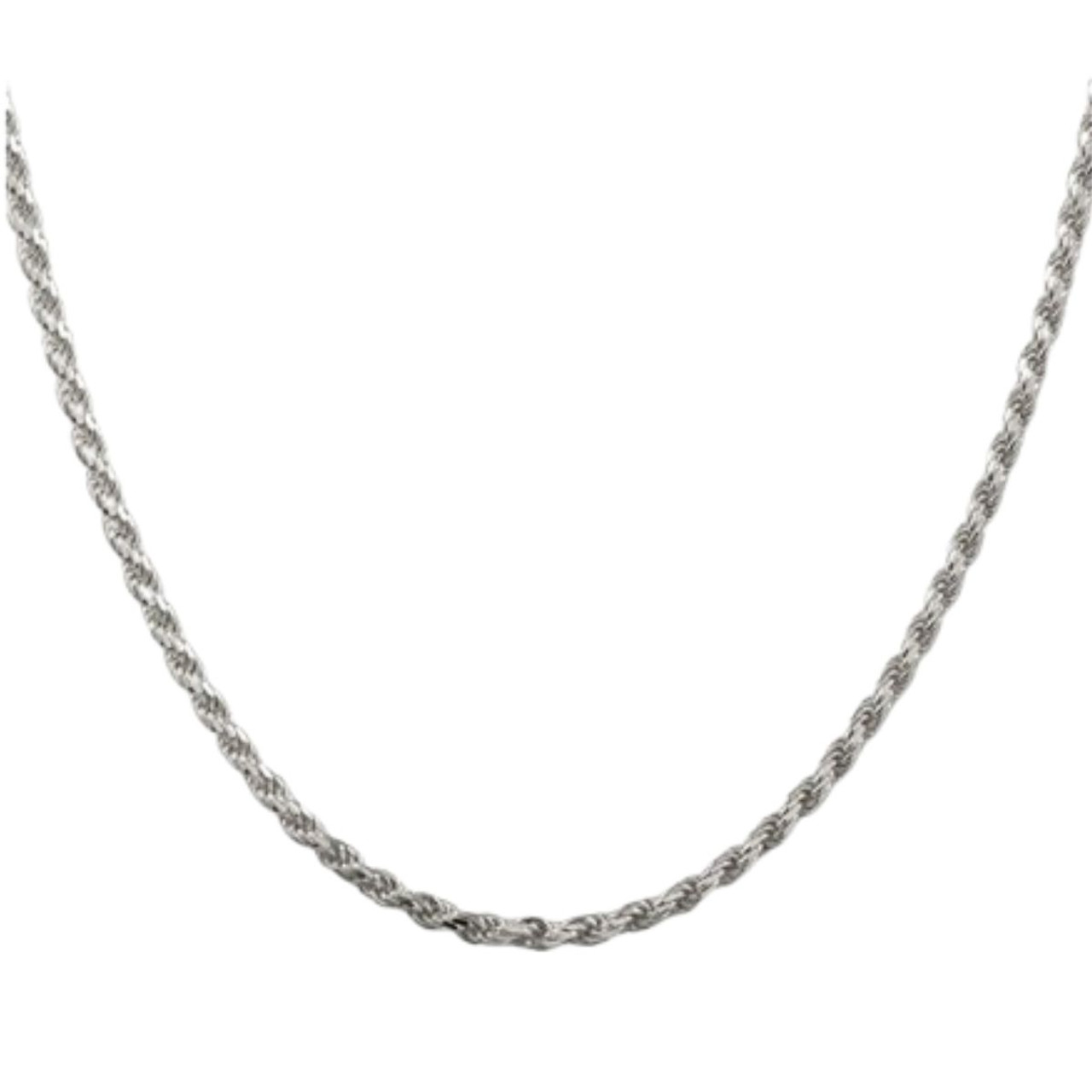 Sterling Silver Diamond Cut Rope Chain Necklace product image Sterling Silver Diamond Cut Rope Chain Necklace product image