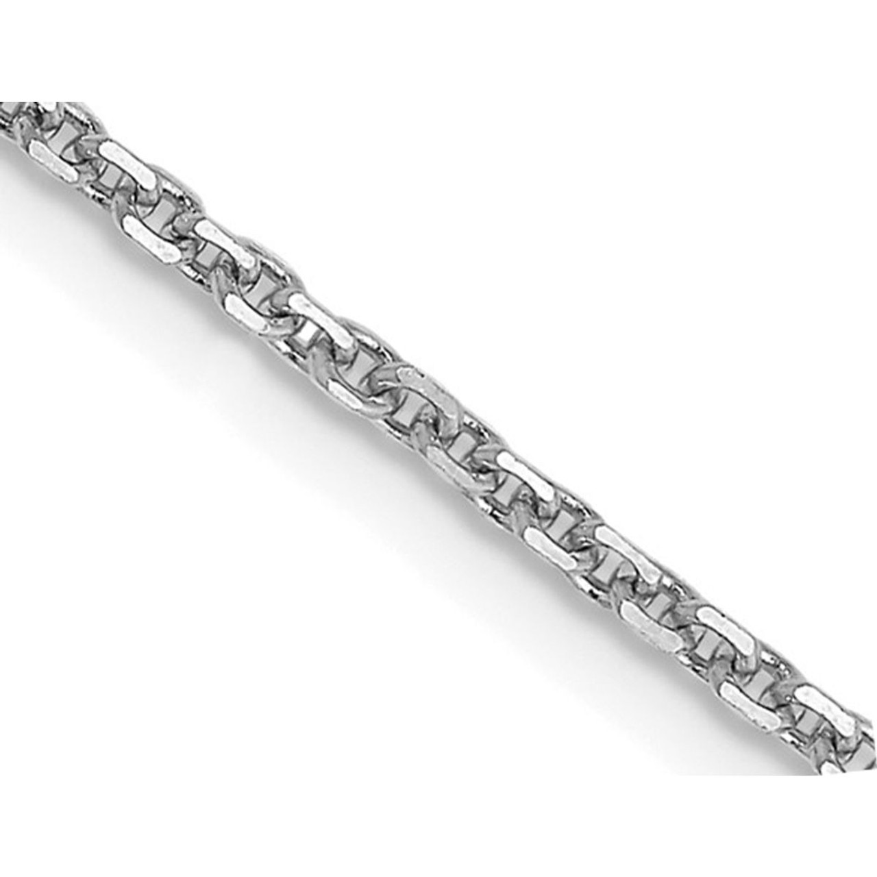 14K White Gold Diamond Cut Rope Chain Necklace product image 14K White Gold Diamond Cut Rope Chain Necklace product image