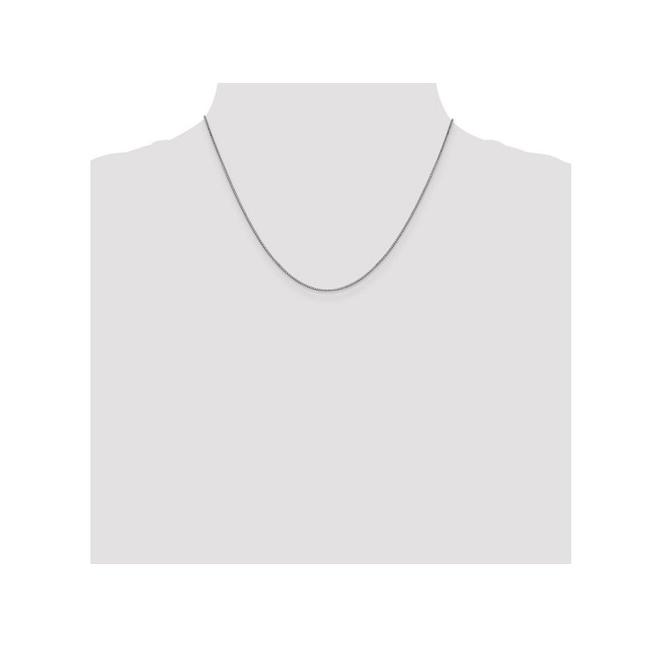 Box Chain Necklace in 14K White Gold product image Box Chain Necklace in 14K White Gold product image