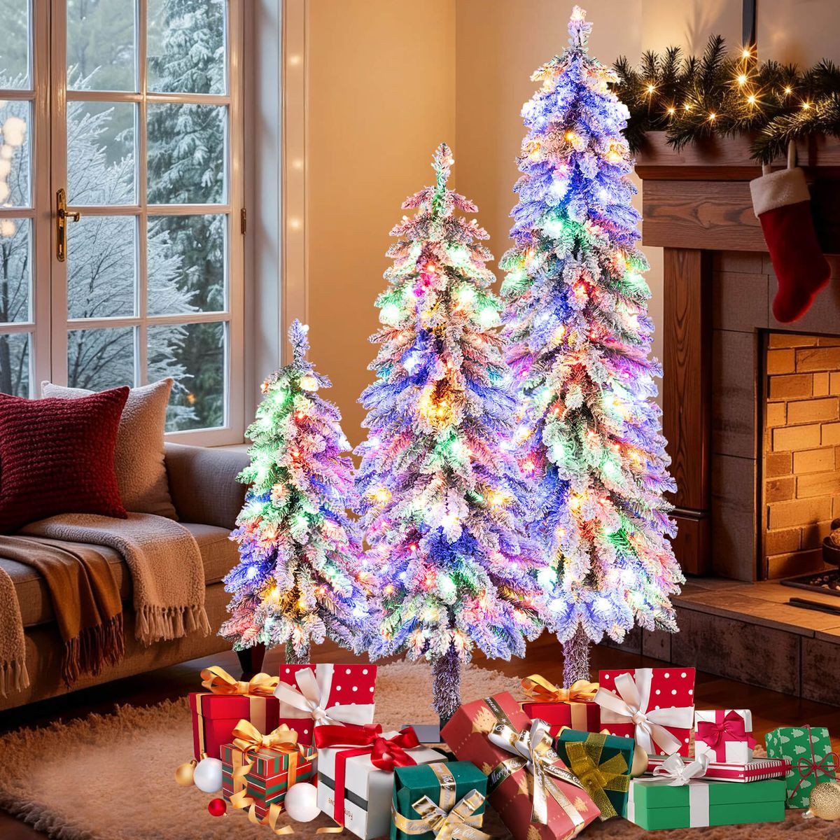 3-, 4-, and 5-foot Artificial Christmas Tree Set product image