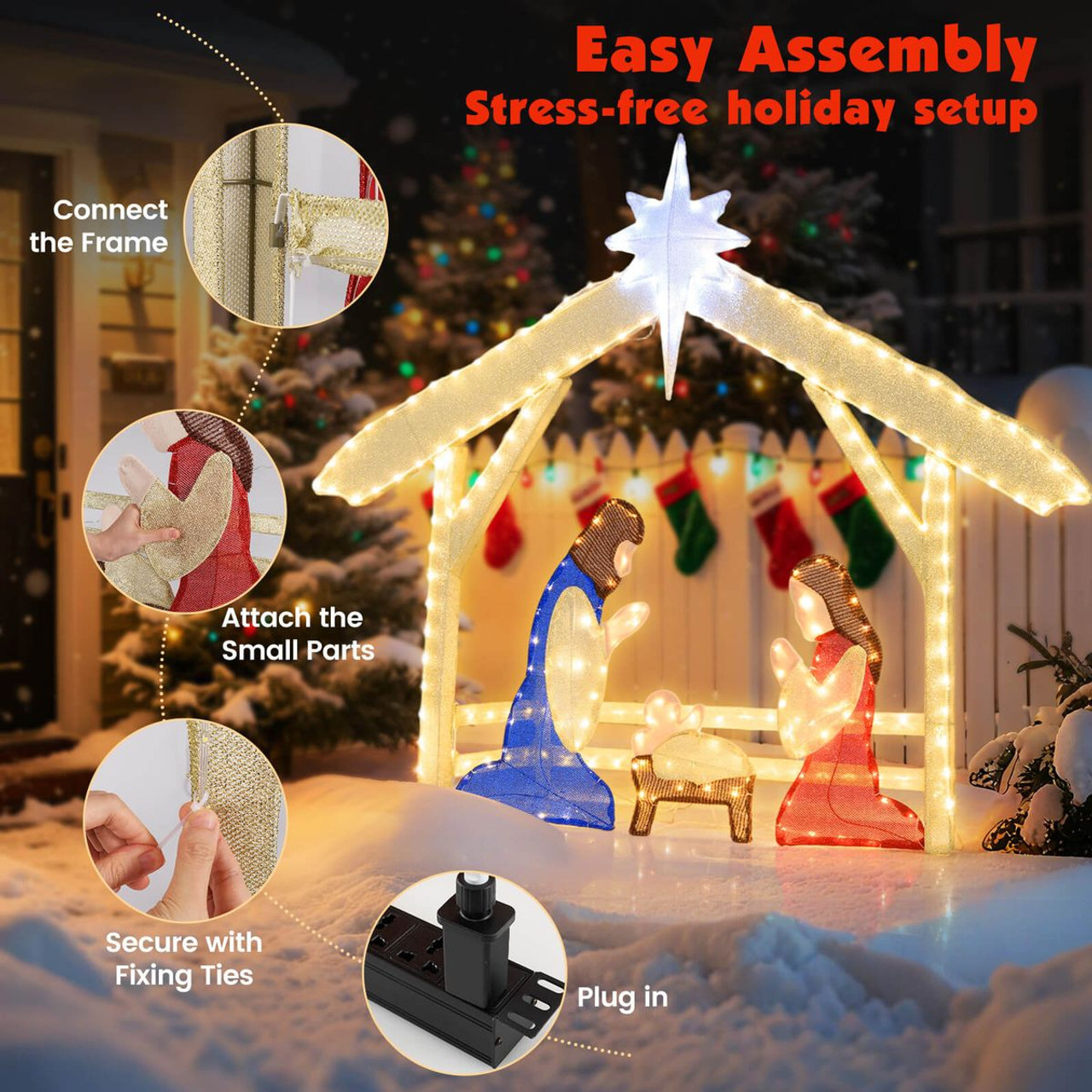 4-foot Lighted Nativity Scene product image 4-foot Lighted Nativity Scene product image