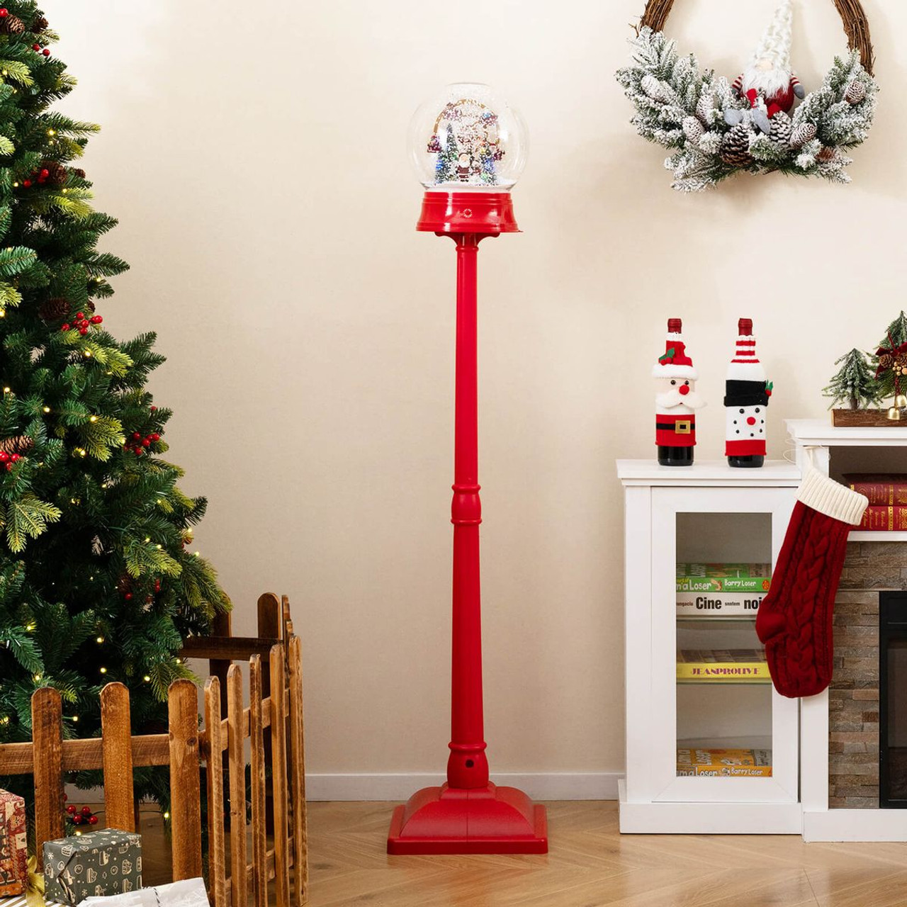 5-foot Lighted Musical Snow Globe Street Lamp product image 5-foot Lighted Musical Snow Globe Street Lamp product image